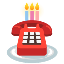 Telephone and Birthday cake