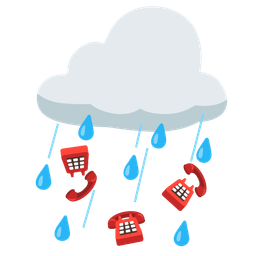Telephone and Cloud with rain