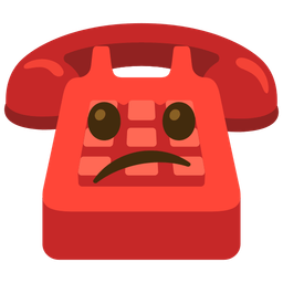 Telephone and Confused face