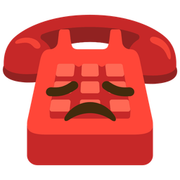 Telephone and Disappointed face
