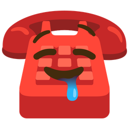 Telephone and Drooling face