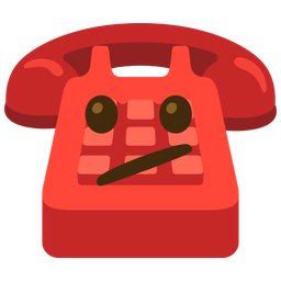 Telephone and Face with diagonal mouth