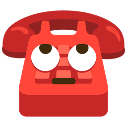 Telephone and Face with rolling eyes