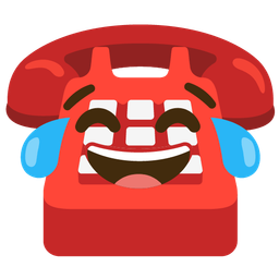 Telephone and Face with tears of joy