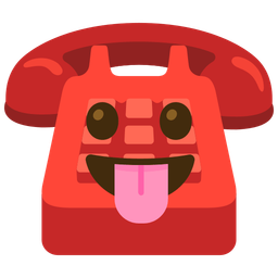 Telephone and Face with tongue