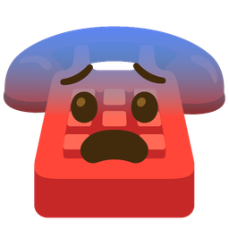Telephone and Fearful face