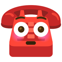 Telephone and Flushed face