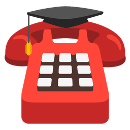Telephone and Graduation cap