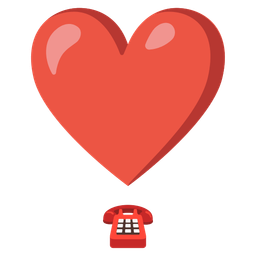 Telephone and Heart exclamation