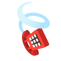 Telephone and Leaf fluttering in wind