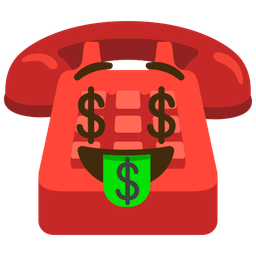 Telephone and Money-mouth face
