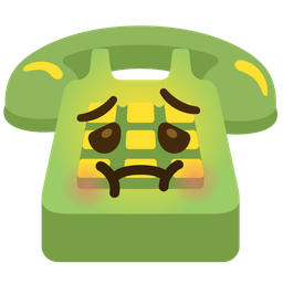 Telephone and Nauseated face