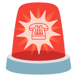 Telephone and Police car light