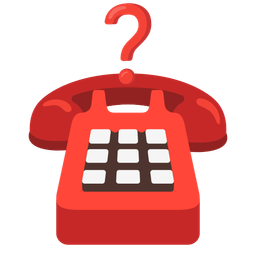Telephone and Red question mark