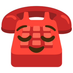 Telephone and Relieved face