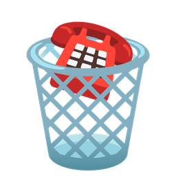 Telephone and Wastebasket