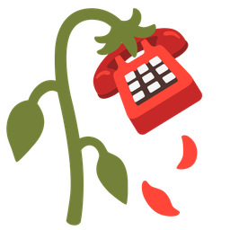 Telephone and Wilted flower