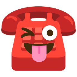 Telephone and Winking face with tongue