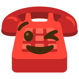 Telephone and Winking face