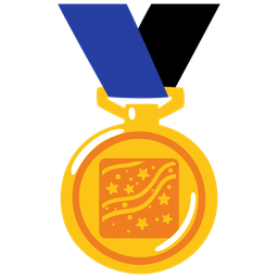 telescope and 1st place medal
