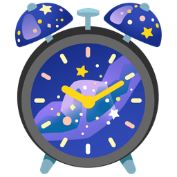 telescope and alarm clock