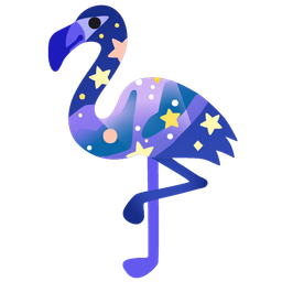 telescope and flamingo