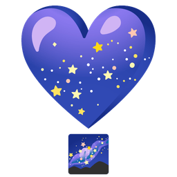 telescope and heart exclamation