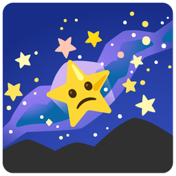 telescope and slightly frowning face