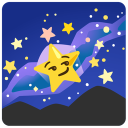 telescope and smirking face