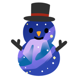 telescope and snowman without snow