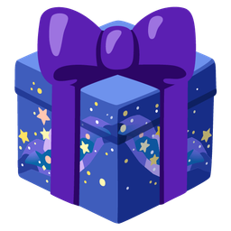 telescope and wrapped gift