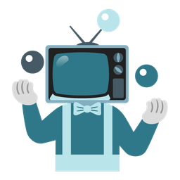 television and clown face