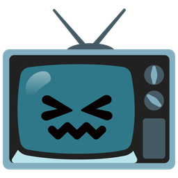 television and confounded face