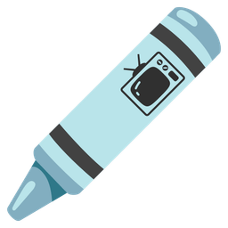 television and crayon