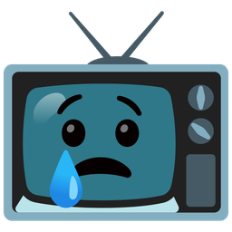 television and crying face