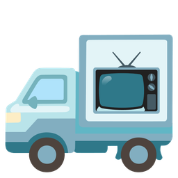 television and delivery truck