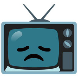 television and disappointed face