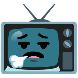 television and face exhaling
