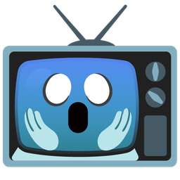 television and face screaming in fear