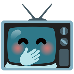 television and face with hand over mouth