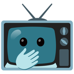 television and face with open eyes and hand over mouth