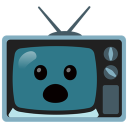television and face with open mouth