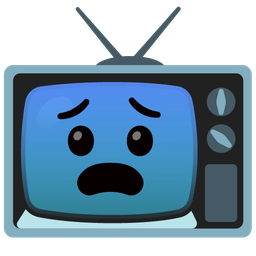 television and fearful face
