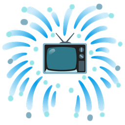 television and fireworks