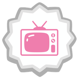 television and fish cake with swirl