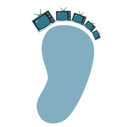 television and footprints