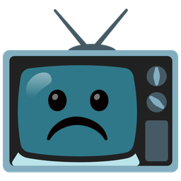 television and frowning face