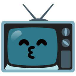 Television and Kissing face with smiling eyes