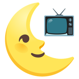 television and last quarter moon face