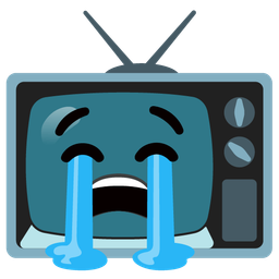 television and loudly crying face